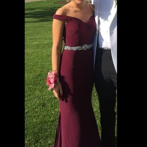 Royal Off the Shoulder Formal Dress